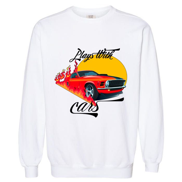 Plays With Cars Matching Family Garment-Dyed Sweatshirt