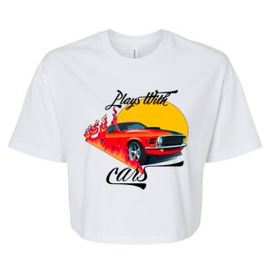 Plays With Cars Matching Family Bella+Canvas Jersey Crop Tee