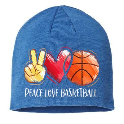 Peace Love Basketball Sustainable Beanie