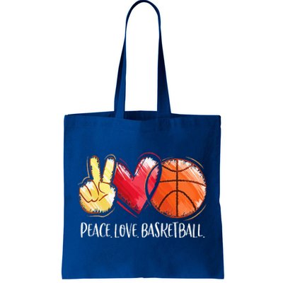 Peace Love Basketball Tote Bag