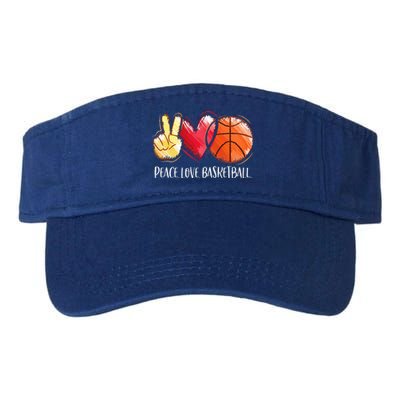 Peace Love Basketball Valucap Bio-Washed Visor