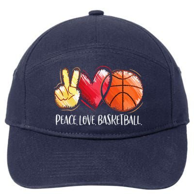 Peace Love Basketball 7-Panel Snapback Hat