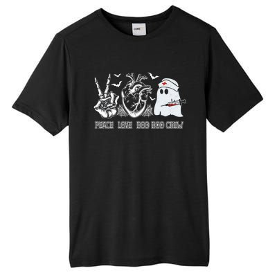 Peace Love Boo Boo Crew Nurse Ghost Skeleton Halloween Day Cool Gift Tall Fusion ChromaSoft Performance T-Shirt