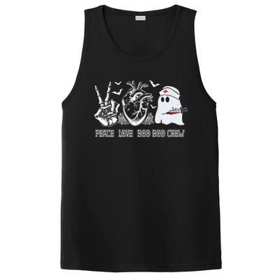 Peace Love Boo Boo Crew Nurse Ghost Skeleton Halloween Day Cool Gift PosiCharge Competitor Tank