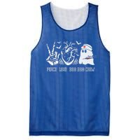 Peace Love Boo Boo Crew Nurse Ghost Skeleton Halloween Day Cool Gift Mesh Reversible Basketball Jersey Tank