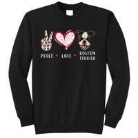 Peace Love Boston Terrier Dog Gifts Sweatshirt