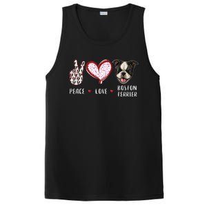 Peace Love Boston Terrier Dog Gifts PosiCharge Competitor Tank