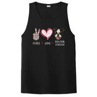 Peace Love Boston Terrier Dog Gifts PosiCharge Competitor Tank