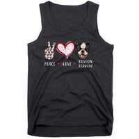 Peace Love Boston Terrier Dog Gifts Tank Top