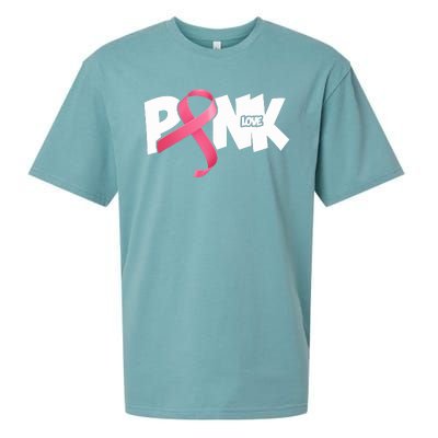 Pink Love Breast Cancer Ribbon Sueded Cloud Jersey T-Shirt