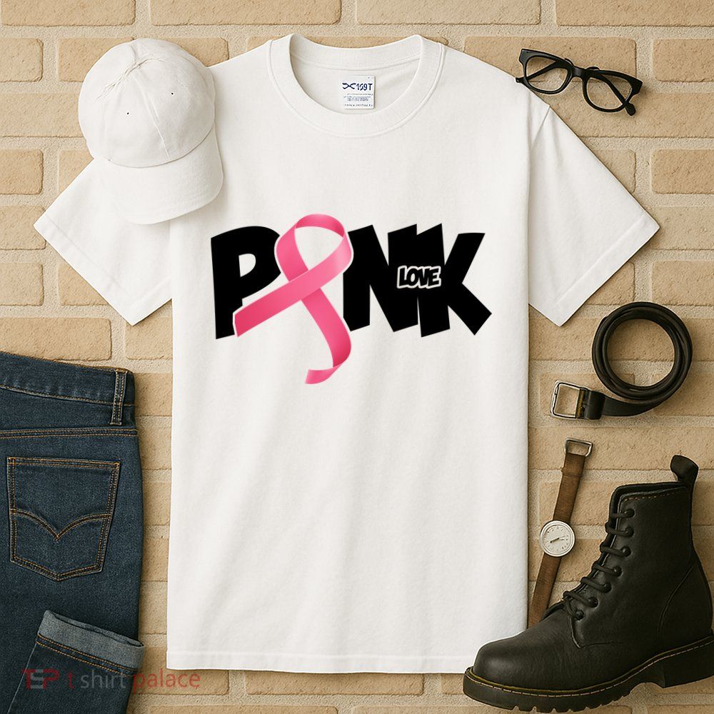 Pink Love Breast Cancer Ribbon Tall T-Shirt