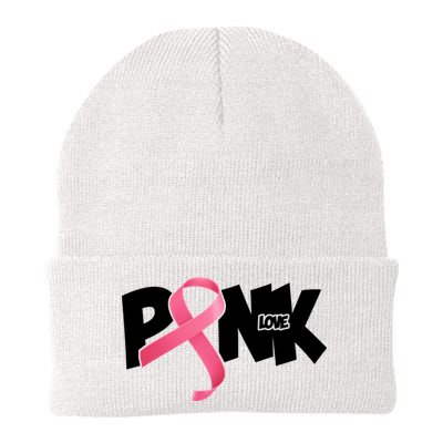 Pink Love Breast Cancer Ribbon Beanie