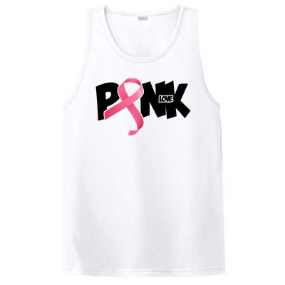 Pink Love Breast Cancer Ribbon PosiCharge Competitor Tank