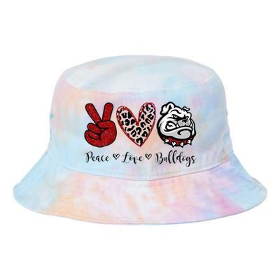 Peace Love Bulldogs Tie Dye Newport Bucket Hat