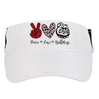 Peace Love Bulldogs Adult Drive Performance Visor