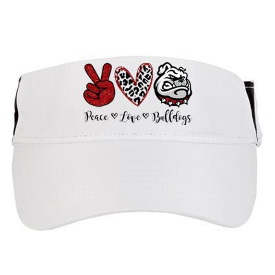 Peace Love Bulldogs Adult Drive Performance Visor