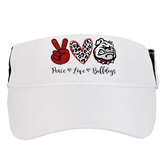 Peace Love Bulldogs Adult Drive Performance Visor