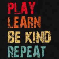 Play Learn Be Kind Repeat No Bullies Choose Kindness Retro Ladies PosiCharge Tri-Blend Wicking Tank