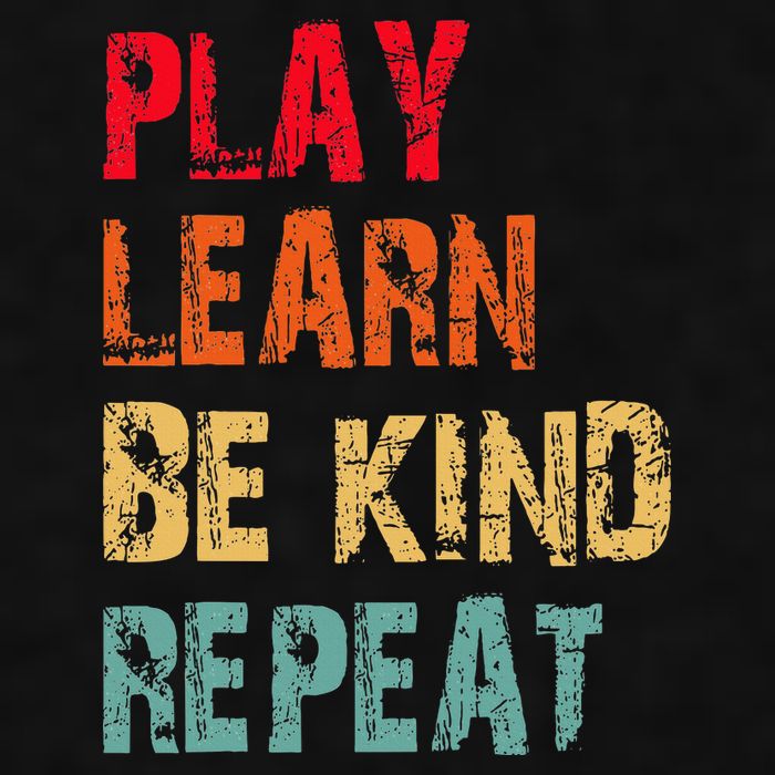 Play Learn Be Kind Repeat No Bullies Choose Kindness Retro Ladies PosiCharge Tri-Blend Wicking Tank