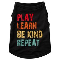 Play Learn Be Kind Repeat No Bullies Choose Kindness Retro Doggie Tank