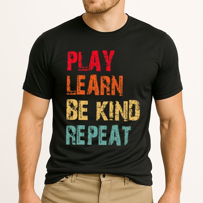 Play Learn Be Kind Repeat No Bullies Choose Kindness Retro Performance Shirt