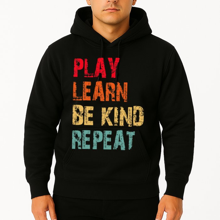 Play Learn Be Kind Repeat No Bullies Choose Kindness Retro Hoodie