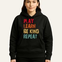Play Learn Be Kind Repeat No Bullies Choose Kindness Retro Hoodie