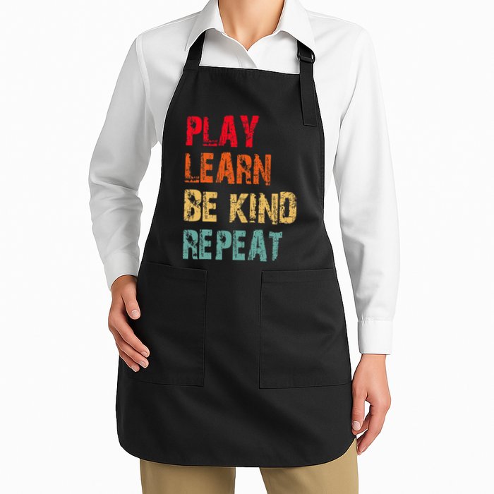 Play Learn Be Kind Repeat No Bullies Choose Kindness Retro Apron