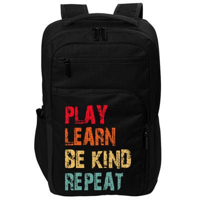 Play Learn Be Kind Repeat No Bullies Choose Kindness Retro Impact Tech Backpack