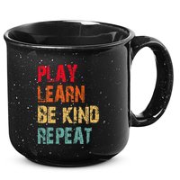 Play Learn Be Kind Repeat No Bullies Choose Kindness Retro 15oz Campfire Ceramic Mug