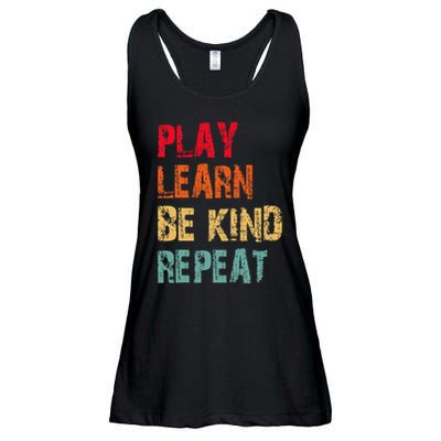 Play Learn Be Kind Repeat No Bullies Choose Kindness Retro Ladies Essential Flowy Tank