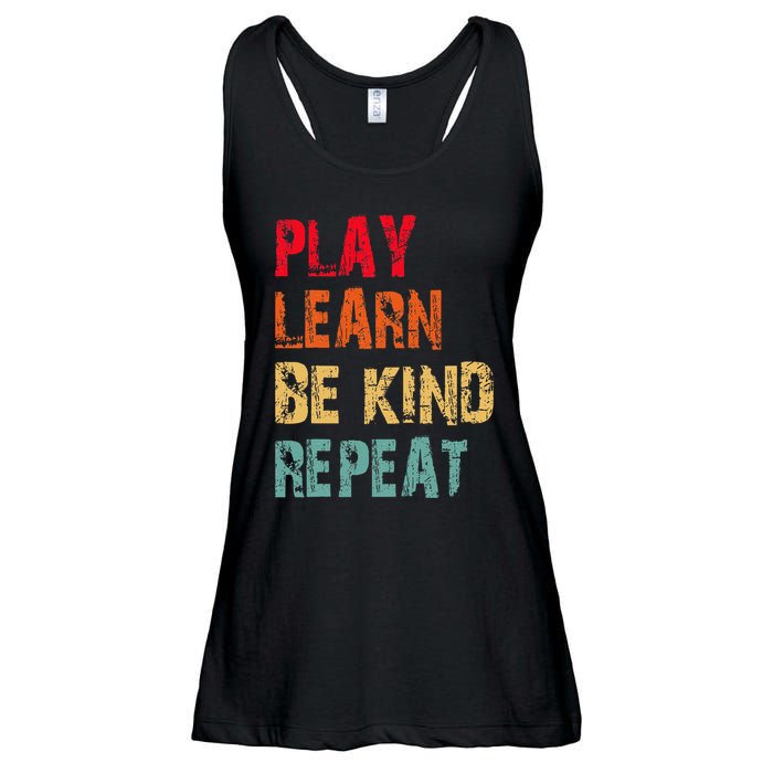 Play Learn Be Kind Repeat No Bullies Choose Kindness Retro Ladies Essential Flowy Tank