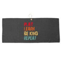 Play Learn Be Kind Repeat No Bullies Choose Kindness Retro Large Microfiber Waffle Golf Towel