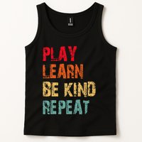 Play Learn Be Kind Repeat No Bullies Choose Kindness Retro Tank Top