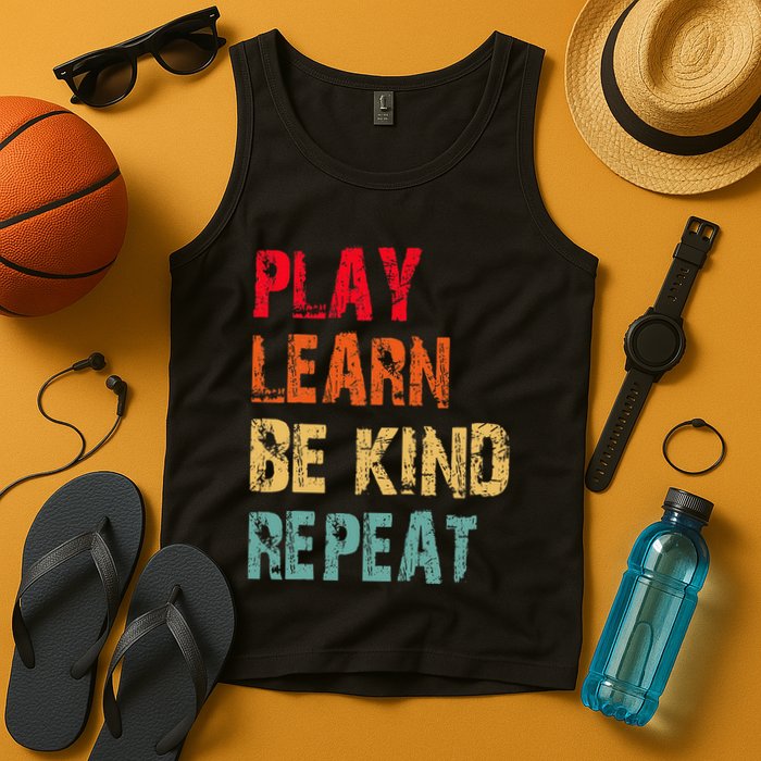 Play Learn Be Kind Repeat No Bullies Choose Kindness Retro Tank Top