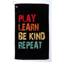 Play Learn Be Kind Repeat No Bullies Choose Kindness Retro Golf Towel