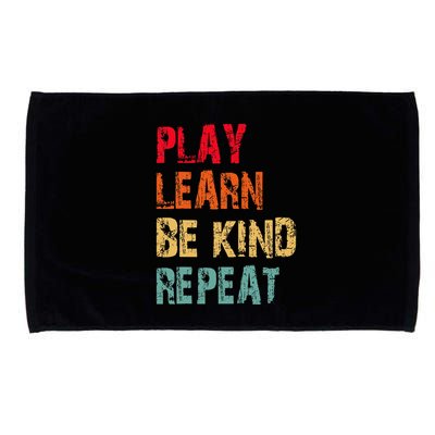 Play Learn Be Kind Repeat No Bullies Choose Kindness Retro Microfiber Hand Towel