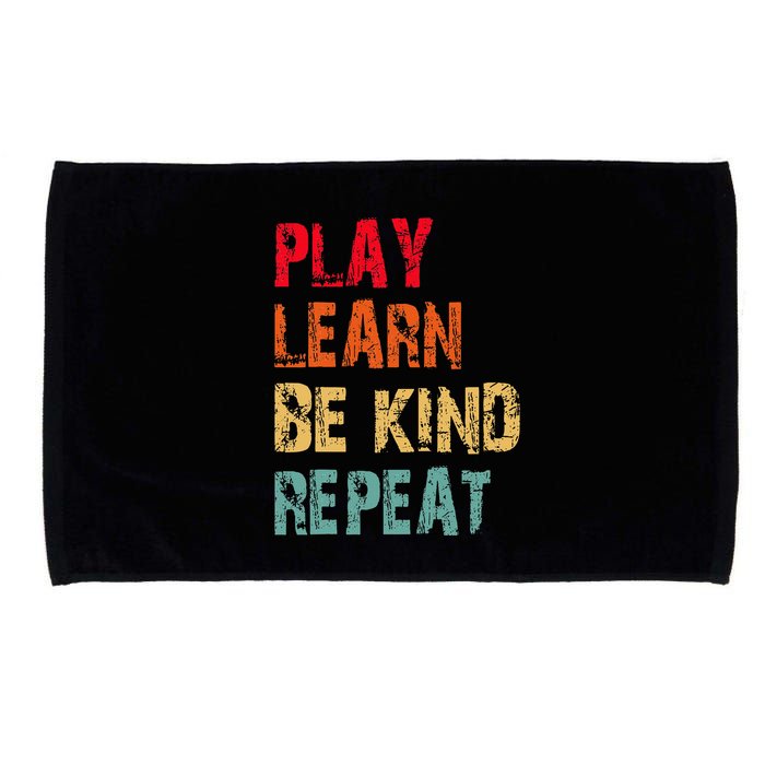 Play Learn Be Kind Repeat No Bullies Choose Kindness Retro Microfiber Hand Towel
