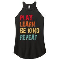 Play Learn Be Kind Repeat No Bullies Choose Kindness Retro Women's Perfect Tri Rocker Tank