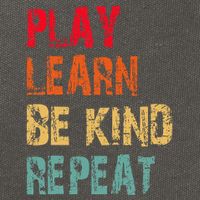 Play Learn Be Kind Repeat No Bullies Choose Kindness Retro Cotton Canvas Backpack