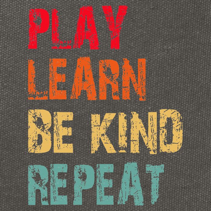 Play Learn Be Kind Repeat No Bullies Choose Kindness Retro Cotton Canvas Backpack
