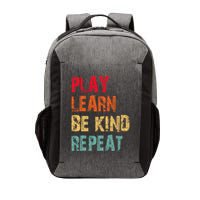 Play Learn Be Kind Repeat No Bullies Choose Kindness Retro Vector Backpack