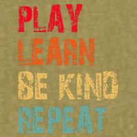 Play Learn Be Kind Repeat No Bullies Choose Kindness Retro Garment-Dyed Women's Muscle Tee