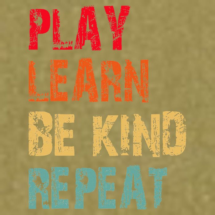 Play Learn Be Kind Repeat No Bullies Choose Kindness Retro Garment-Dyed Women's Muscle Tee