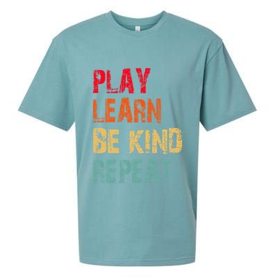 Play Learn Be Kind Repeat No Bullies Choose Kindness Retro Sueded Cloud Jersey T-Shirt