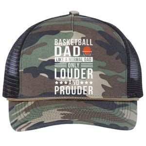 Proud Loud Basketball Dad Of A Basketball Player Dad Retro Rope Trucker Hat Cap