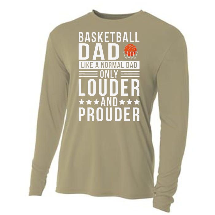 Proud Loud Basketball Dad Of A Basketball Player Dad Cooling Performance Long Sleeve Crew