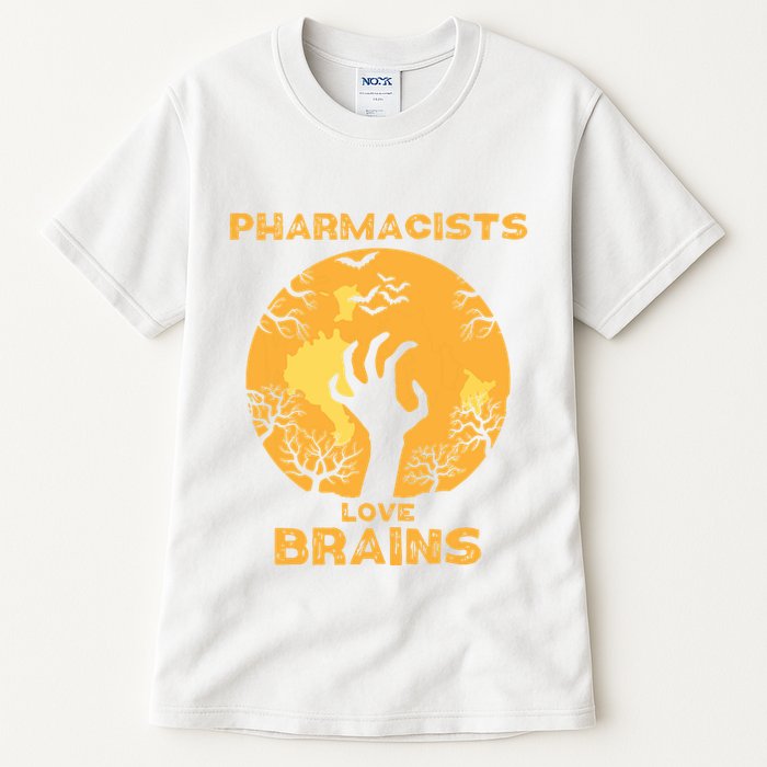 Pharmacists Love Brains Halloween Pharmacist Tall T-Shirt