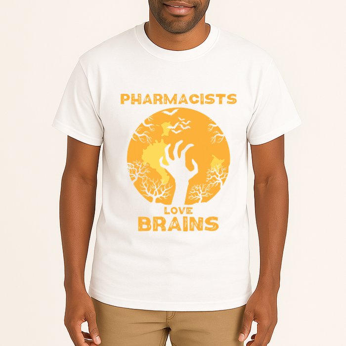 Pharmacists Love Brains Halloween Pharmacist Tall T-Shirt