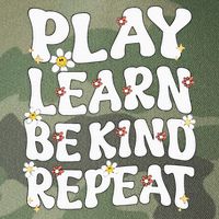 Play Learn Be Kind Repeat Groovy Unity Day Orange Teacher Legacy Tie Dye Trucker Hat